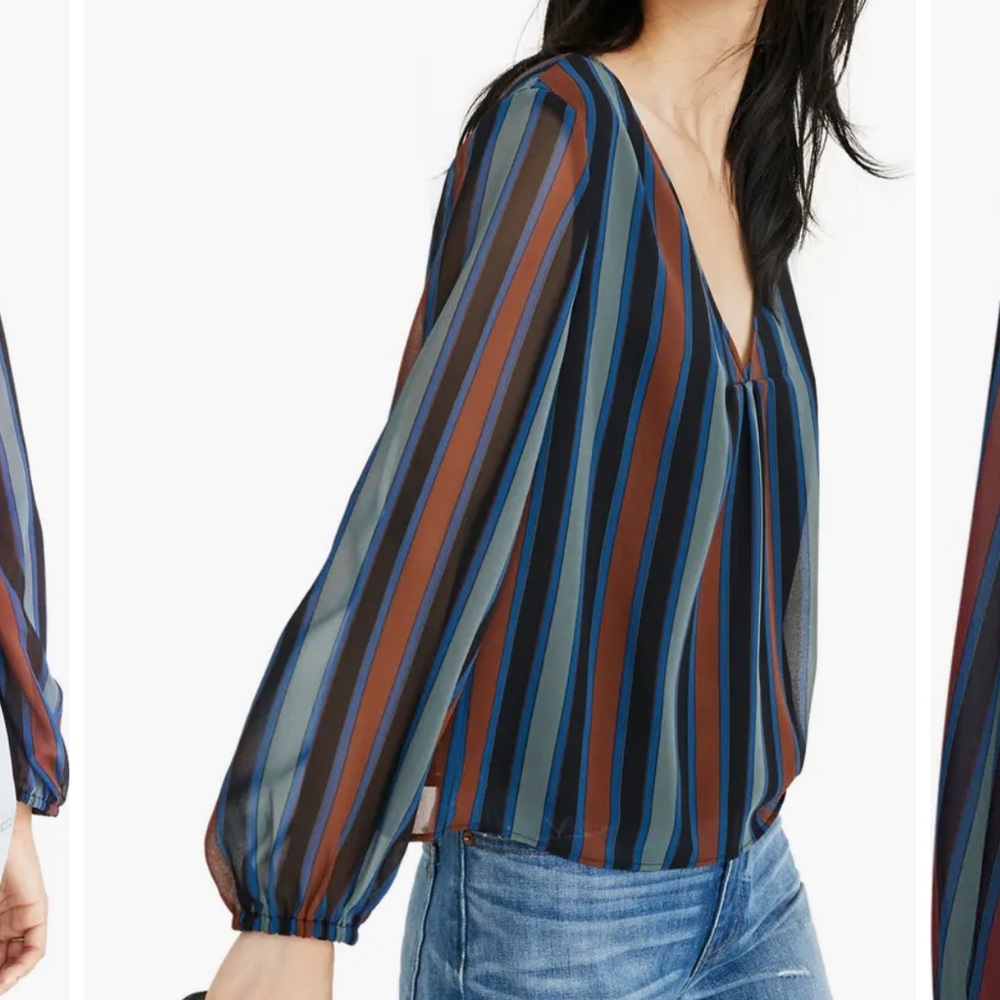 NWT - Madewell Striped Top - Size Medium - Picture 2 of 14